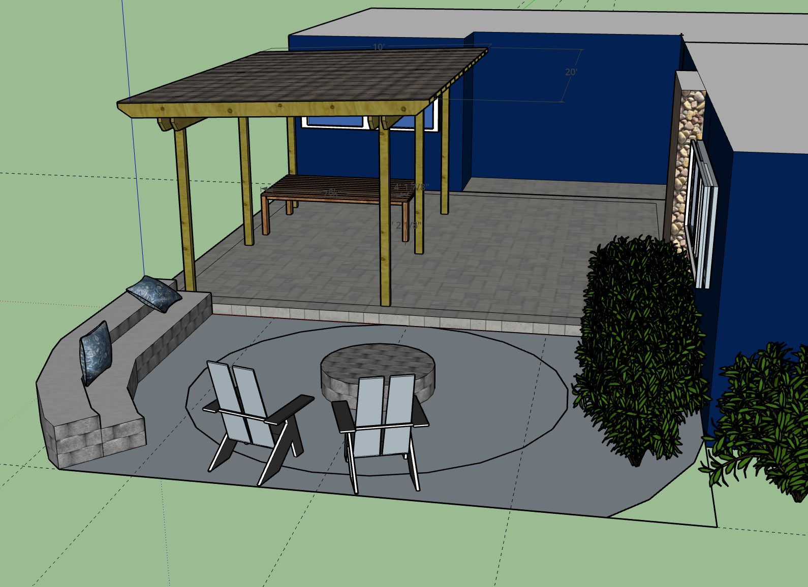Current backyard setup view 2